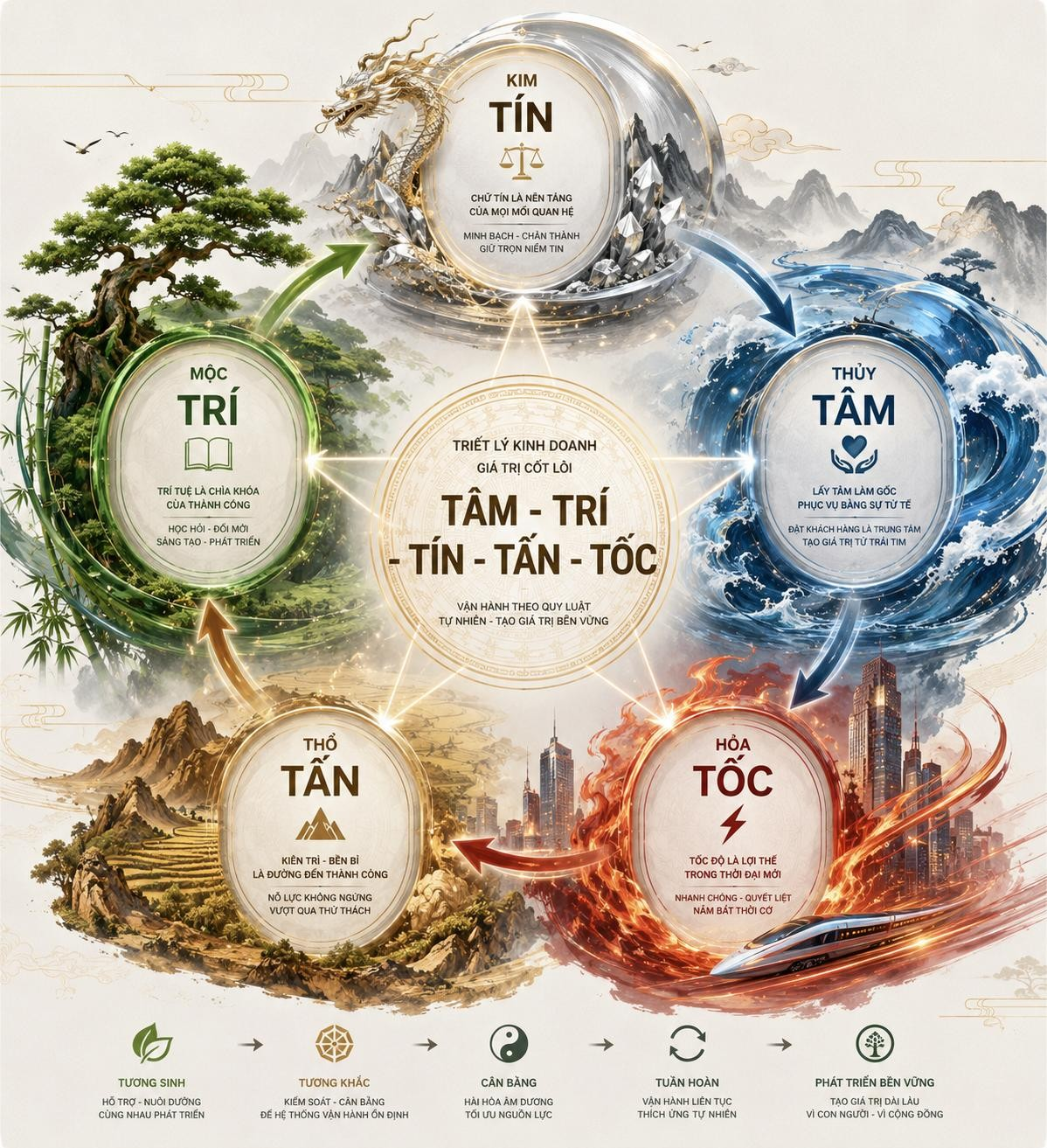 Triết lý 5T — Tâm Trí Tín Tấn Tốc